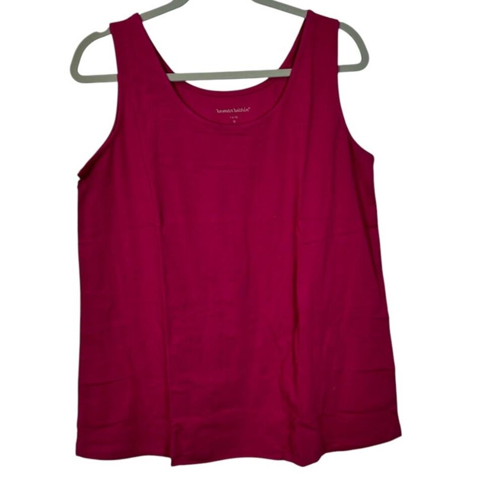 Woman Within Pink Tank Top Size 14/16